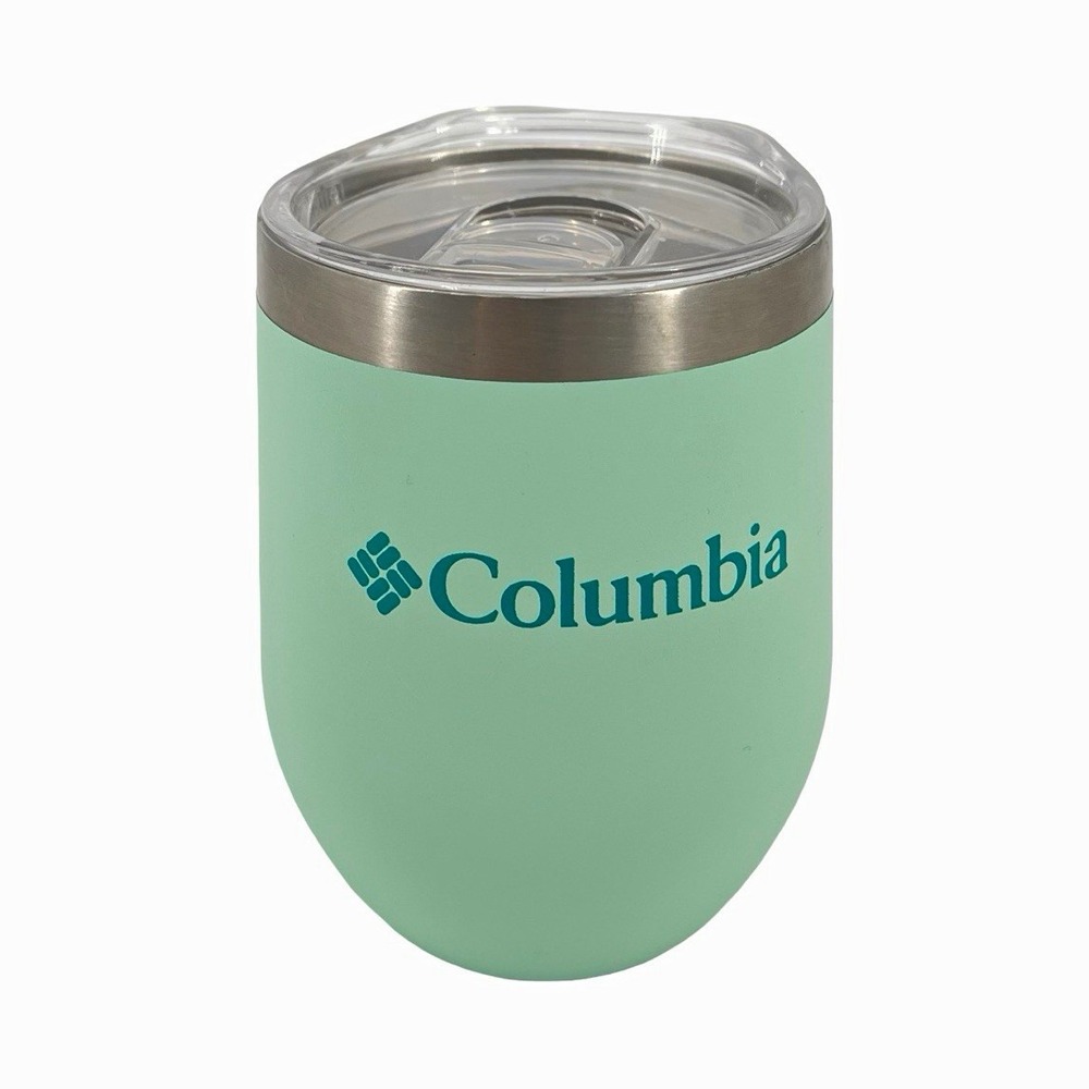 Columbia 354ml Vacuum Insulated Wine Tumbler Slide Lock Lid Green BPA-Free